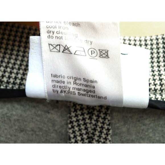 AKRIS PUNTO Mara Houndstooth Stretch Jersey Ankle Pintuck Trouser Pant 4 36 $495 - Picture 11 of 12